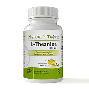L-Theanine 200mg by Nature's Trove - 120 Vegetarian Capsules
