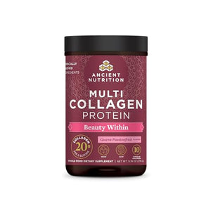 Ancient Nutrition Multi Collagen Protein Powder Beauty Within, Guava Passion Fruit, Formulated by Dr. Josh Axe Flavor, Hydrolyzed Collagen Supplement Supports Hair, Skin & Joints, 24 Servings, 9.74 OZ