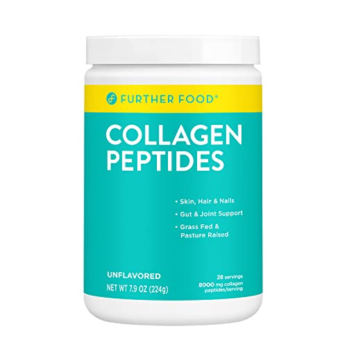 Further Food Premium Unflavored Collagen Peptides Powder Supplement | Premium Grass-Fed, Keto Protein | Hydrolyzed Collagen Powder for Maximum Absorption - for Men and Women(28 Servings)