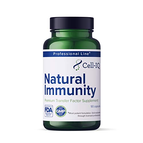 Cell-IQ Natural Immunity - Daily Immune Support Supplement with Transfer Factor, Zinc, Curcumin, Reishi, Cordyceps, Maitake, Shiitake Mushrooms - Doctor Formulated Wellness Product for Women and Men