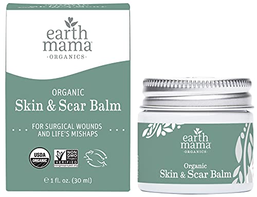 Organic Skin & Scar Balm by Earth Mama | Reduces the Discomfort and Appearance of C-Section Scars and Pregnancy Stretch Marks, 1-Fluid Ounce