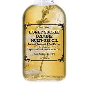 Provence Beauty Honey Suckle Jasmine Multi-Use Oil for Face, Body & Hair - Hydrates Skin & Restores Hair's Natural Shine - Enriched with Apricot Oil, Fractionated Coconut Oil & Vitamin E - 4 Fl Oz