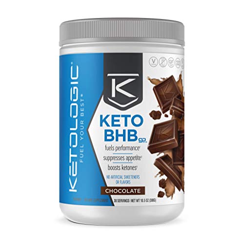 KetoLogic BHB Exogenous Ketones Powder + Electrolytes + Patented goBHB® for Max Results - Ketones Drink for Women & Men - Amplify Ketosis to Utilize Fat for Energy - 30 Servings - Chocolate