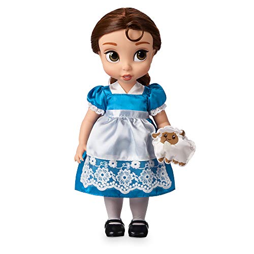 Disney Store Official Animators' Collection Belle Doll, Beauty & The Beast, 16 Inch, Includes Sheep with Molded Details, Fully Posable Toy in Satin Dress - Suitable for Ages 3+ Toy Figure