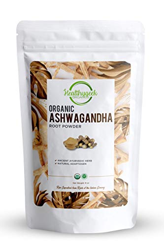 Organic Ashwagandha Root Powder, Adaptogenic Ayurvedic Herbal Superfood for Stress and Anxiety Relief, Raw, Non-GMO & Gluten-Free, Lab Tested for Purity, Sold in an eco-Friendly Bag (8 oz.)