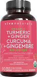 Organic Turmeric Curcumin Supplement + Ginger Extract & Black Pepper for Better Absorption, High Potency Tumeric Ginger Tablets for Joint Support, Digestive Health With Powerful Antioxidant Protection