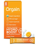 Orgain Organic Hydration Packets, Electrolytes Powder - Orange Tangerine Hydro Boost with Superfoods, Gluten-Free, Soy Free, Vegan, Non GMO, Less Sugar than Sports Drinks, Travel Packets, 8 Count