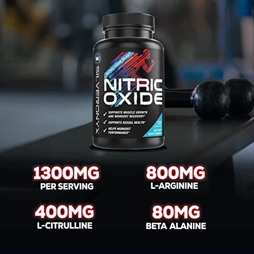 Extra Strength Nitric Oxide Supplement L Arginine 3X Strength  - 120 Capsules