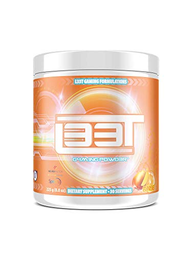 L33T Gaming Powder | Natural No-Crash Energy & Ultimate Focus |Faster Reaction Time, Zero Jitters, Smooth Energy | Easily Mixes with Water | Enhance Gameplay | Mango Citrus, 30 Servings …