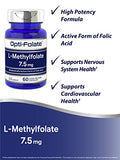 L Methylfolate 7.5 mg | 60 Capsules | Optimized and Activated | Non-GMO, Gluten Free | Methyl Folate, 5-MTHF | by Opti-Folate