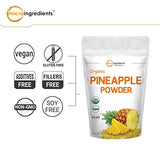 Micro Ingredients Organic Pineapple Powder, 8 Ounce, Rich in Immune Vitamin C for Immune System Booster and Great Flavor for Drinks, Smoothie and Beverages, Non-GMO and Vegan Friendly