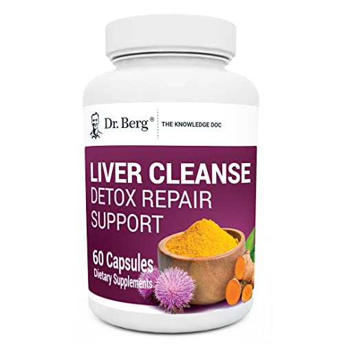 Dr. Berg's Liver Cleanse Detox & Repair Capsules - Liver Support Supplement with Milk Thistle, Ox Bile,Turmeric and Other Unique Liver Care Nutrients - Herbal Liver Health Formula 60 Caps