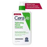CeraVe Hydrating Facial Cleanser | Moisturizing Non-Foaming Face Wash with Hyaluronic Acid, Ceramides & Glycerin | 19 Fluid Ounce