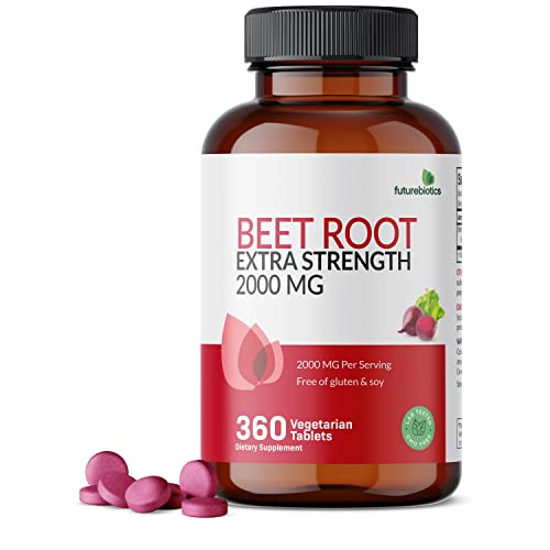 Futurebiotics Beet Root Extra Strength 2000 MG - Non-GMO, 360 Vegetarian Tablets