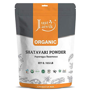 Just Jaivik 100% Organic Shatavari Powder, USDA Organic, 1/2 Pound / 227g, Asparagus Racemosus, Rejuvenative for Vata and Pitta That Promotes Vitality and Strength.