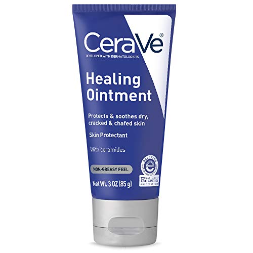 CeraVe Healing Ointment | 3 Ounce | Cracked Skin Repair Skin Protectant with Petrolatum Ceramides | Lanolin & Fragrance Free