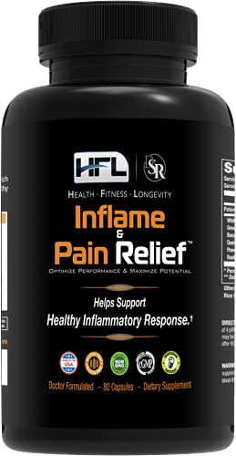 Inflame & Pain Relief™ by Dr Robbins | Inflammatory Response, Herbal Pain Relief, Joint Health, Mobility & Flexibility | Turmeric/Curcumin Ginger Quercetin ParActin Trans-Resveratrol White Willow Bark