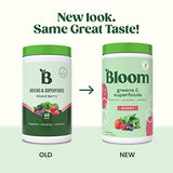 Bloom Nutrition Green Superfood | Super Greens Powder Juice & Smoothie Mix | Complete Whole Foods (Organic Spirulina, Chlorella, Wheat Grass), Probiotics, Digestive Enzymes, & Antioxidants (Berry)