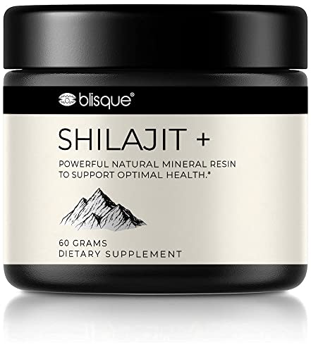 Blisque – Pure Himalayan Shilajit Resin Supplement | Authentic, Natural, and Organic | For Detox, Cleanse, Immune Support, Brain Booster and Energy | Contains Fulvic Acid and Trace Minerals | 60 Grams