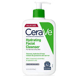 CeraVe Hydrating Facial Cleanser | Moisturizing Non-Foaming Face Wash with Hyaluronic Acid, Ceramides & Glycerin | 16 Fluid Ounce