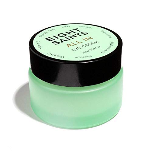 Eight Saints All In Eye Cream, Natural and Organic Anti Aging Eye Cream to Reduce Puffiness, Wrinkles, and Under Eye Bags, Dark Circle Under Eye Treatment, .5 Ounce