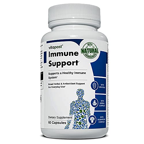 Immune Support | Dietary Supplement Provides Vitamins, Minerals & Herbal Extracts to Support The Immune System. with Graviola & Beta-Glucans. 60 Capsules