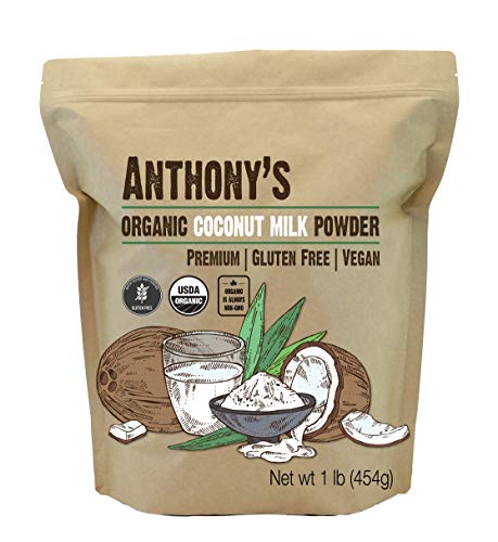 Anthony's Organic Coconut Milk Powder, 1 lb, Gluten Free, Vegan & Dairy Free, Creamer Alternative, Keto Friendly