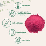 Organic Beet Root Powder, 1 Pound, Cold Pressed and Water Soluble, Beet Juice Pre-Workout Concentrated Powder, Contains Natural Nitric Oxide for Energy & Immune System Support, Non-GMO