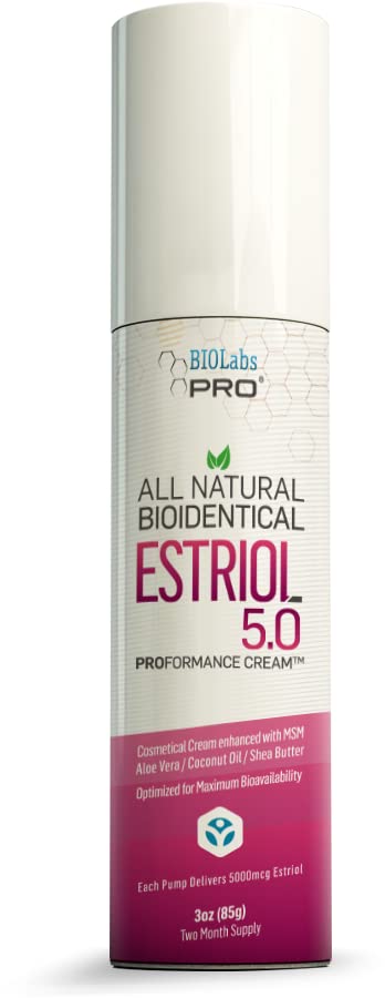 BIOLabs PRO Natural Bioidentical Estriol Beauty Cream, Two Month Supply (3oz)