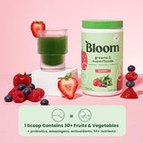 Bloom Nutrition Green Superfood | Super Greens Powder Juice & Smoothie Mix | Complete Whole Foods (Organic Spirulina, Chlorella, Wheat Grass), Probiotics, Digestive Enzymes, & Antioxidants (Berry)