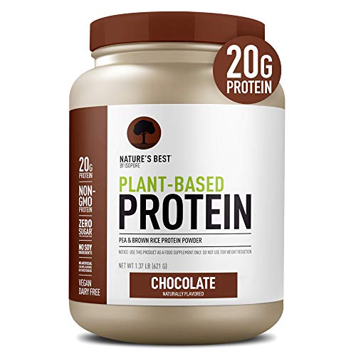 Nature's Best Plant Based Vegan Protein Powder by Isopure - Organic Keto Friendly, Low Carb, Gluten Free, 20g Protein, 0g Sugar, Chocolate, 20 Servings (Packaging May Vary), 1.37 Pound (Pack of 1)