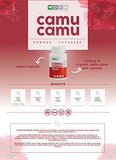 Organic Foods Warehouse OFW Camu Camu Capsules - Powerful Vitamin C Source - 120 Capsules 500mg - Vegan