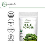 Sustainably US Grown, Kale Powder Organic, 1 Pound (90 Servings), Freeze Dried, Most Nutrient-Dense Food on The Planet, Green Superfood for Kale Tea and Kale Drink, No GMOs and Vegan Friendly