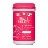 Vital Proteins Beauty Collagen Peptides Powder Supplement for Women, 120mg of Hyaluronic Acid, 15g of Collagen Per Serving, Enhances Skin Elasticity and Hydration, Tropical Hibiscus, 9.6oz Canister