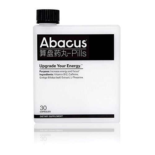Abacus® Energy Pills – Upgrade Your Energy™ (30ct) - Energy Nootropic for Increased Focus with Vitamin B-12 (as Methylcobalamin), Caffeine, Ginkgo Biloba (Leaf) Extract, and L-Theanine