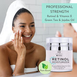Radha Beauty Moisturizing Miracle Retinol Cream for Face - with 2.5% Retinol, Hyaluronic Acid, Vitamin E and Green Tea. Luxury Night and Day Anti-Aging Wrinkle Cream 1.7 fl oz.