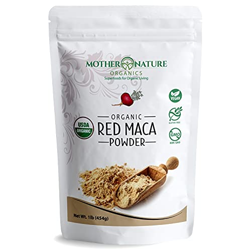 Organic Red Maca Powder - Peruvian Grown Maca Root, Gelatinized for Superior Bioavailability (1 lb, 16oz) - Natural, Vegan, Non-GMO & Gluten-Free