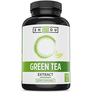 Zhou Green Tea Extract with EGCG | Metabolism, Energy and Healthy Heart Formula | 120 Veggie Capsules