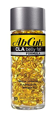Ab Cuts CLA Belly Fat Formula, Weight Loss Supplement for Men and Women, Fat Burner, Omega 3 Fish Oil, Flaxseed Oil, Vitamin E, 80 Softgels