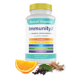 All-in-One Immune Support with Organic Elderberry, Ashwagandha, Vitamin C with Zinc, VIT D – Powerful Antioxidant Supplement and Immunity Booster for Adults-60 Vegan Capsules