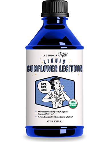Legendairy Milk® Organic Liquid Sunflower Lecithin - 12 fl. oz. - Certified Organic, Vegan, Gluten Free, Halal, Kosher and Non-GMO Project Verified