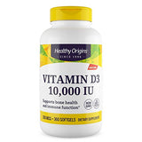 Healthy Origins Vitamin D3 10,000 IU (Non-GMO), 360 Softgels