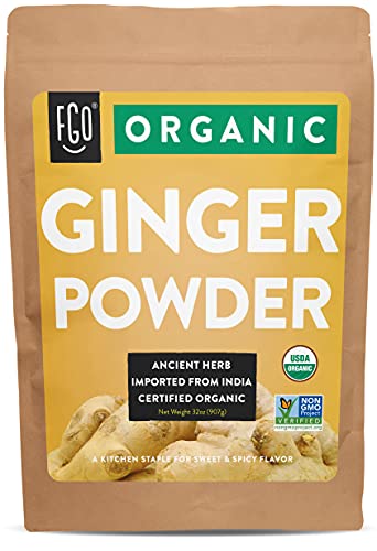 FGO Organic Ginger Powder, Imported from India, 32oz (Pack of 1)