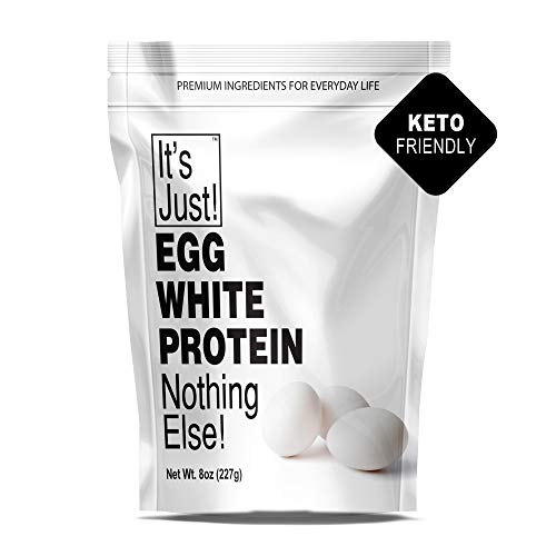 It's Just - Egg White Protein Powder, Dried Egg Whites Protein, Meringue Ingredient, Non-GMO, USA Farms, Unflavored (8oz)