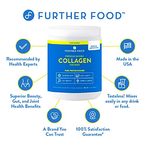 Further Food Premium Marine Collagen Peptides | Wild-Caught, Keto Protein Powder | Hydrolyzed Collagen Powder for Hair, Skin, Nails, Bones & Joints