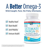 Nordic Naturals Ultimate Omega-D3, Lemon Flavor - 1280 mg Omega-3 + 1000 IU Vitamin D3-90 Soft Gels - Omega-3 Fish Oil - EPA & DHA - Promotes Brain, Heart, Joint, Immune Health - 45 Servings