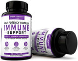 17 in 1 Daily Immune Support Supplement with Vitamin C, Elderberry, Zinc, Ginger and More (90 Capsules) - High Potency Immune Support for Adults - Multivitamin for Men and Women