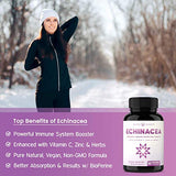 Echinacea Extract 1000mg Supplement with Goldenseal, Elderberry, Organic Reishi, Ginger, Vitamin C & Zinc - BioPerine for Superior Absorption - Immune System Boost & Overall Wellness Vegan Capsules