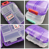2 Pack Pill case Travel Pill Organizer, Pill Box for Purse Vitamin Fish Oil 10 Compartments Container Medicine Box by Muchengbao