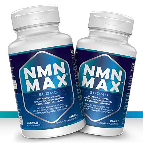 2 Pack NMN Capsules with Maximum Strength- 500mg - High Absorption Nicotinamide Mononucleotide Supplement- Supports Brain Function & Anti Aging